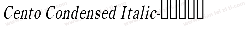 Cento Condensed Italic字体转换